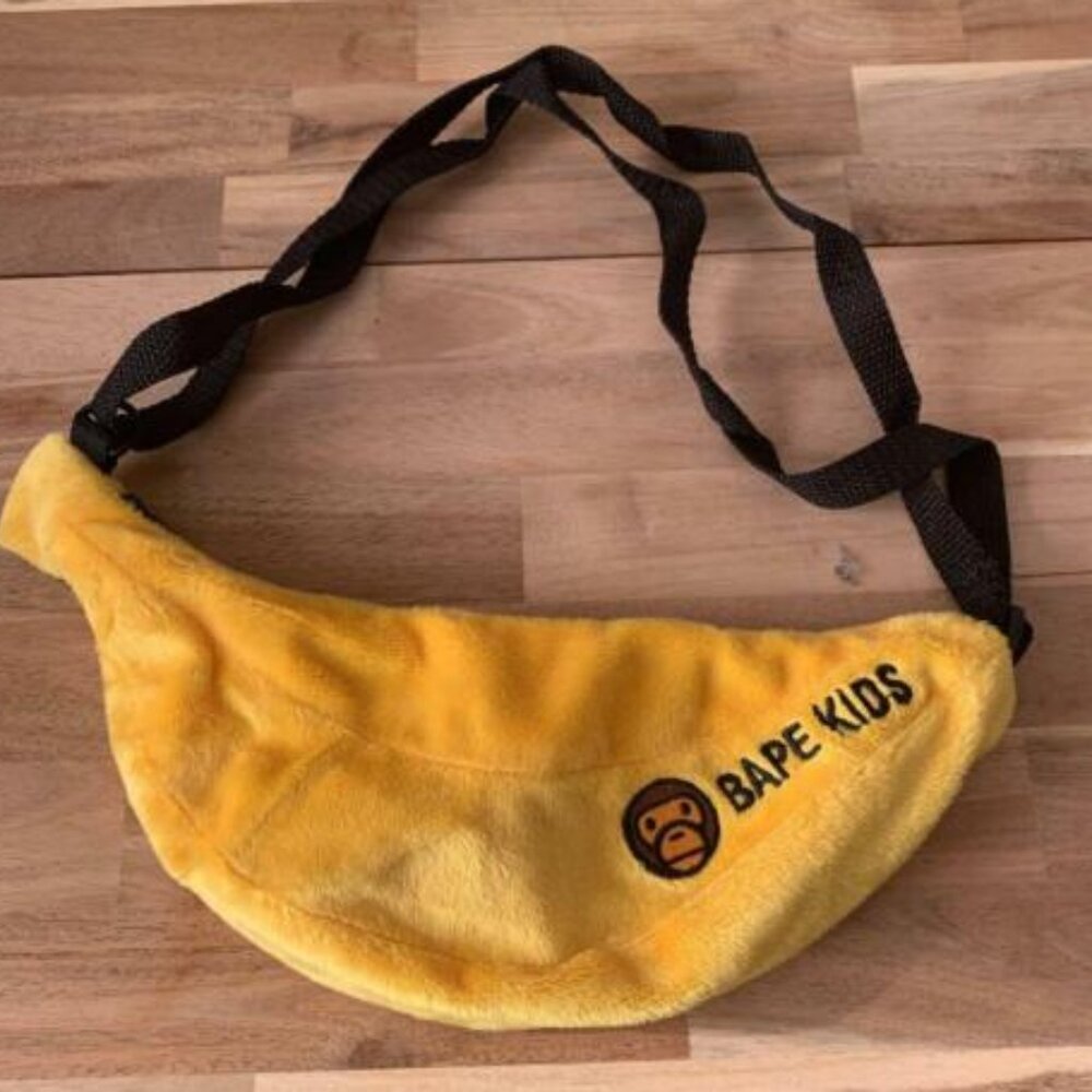 A Bathing Ape Kids Bag Banana Crossbody Bag Kawaii